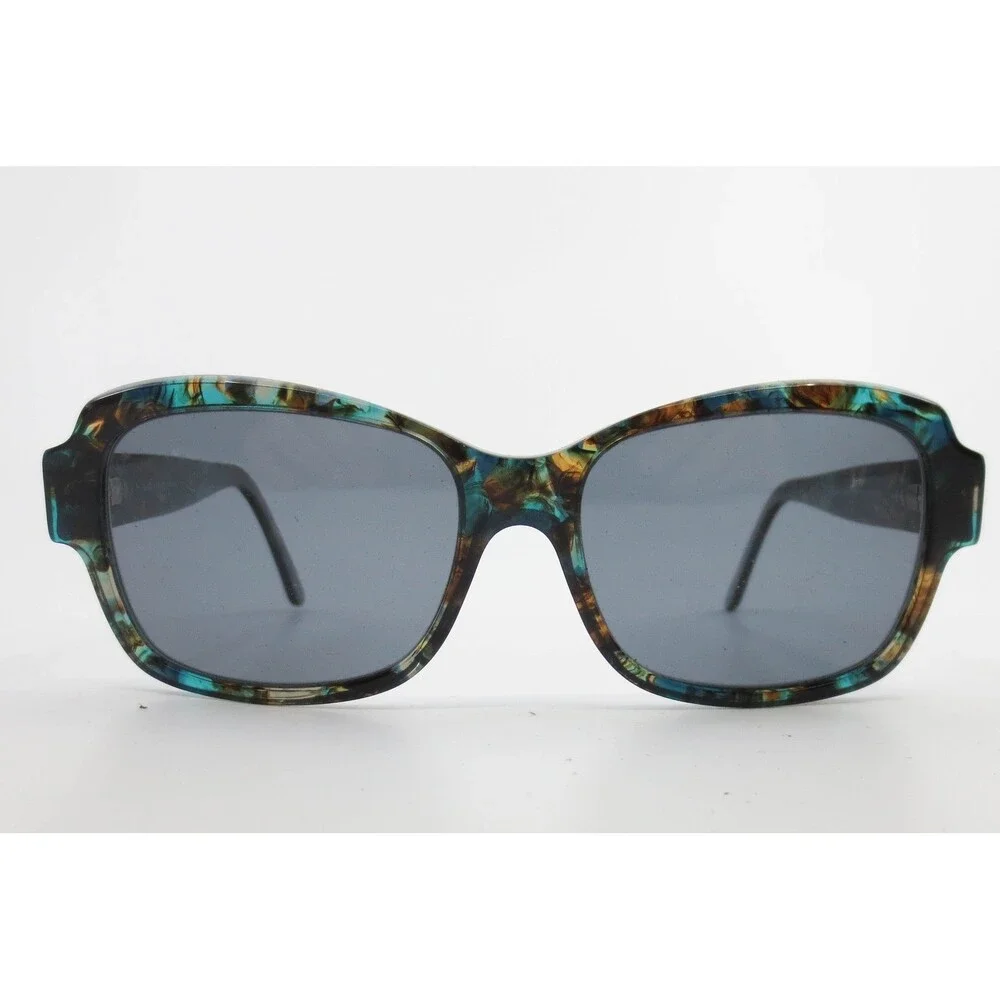 Kirkland Signature Taylor Sunglasses Blue Tortoise Rectangular Frame 55-16-140